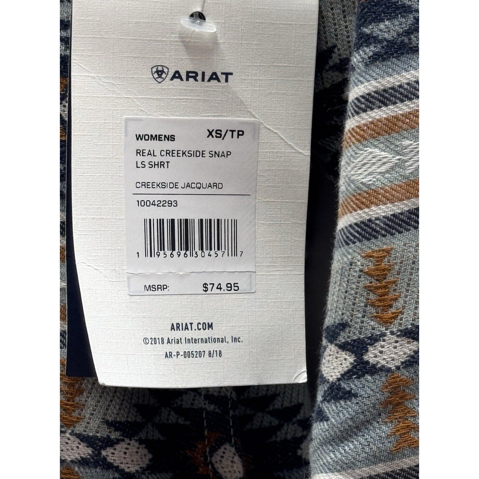 Ariat Real Creekside Pearl Snap Long Sleeve Shirt Women’s XS aztec western NWT