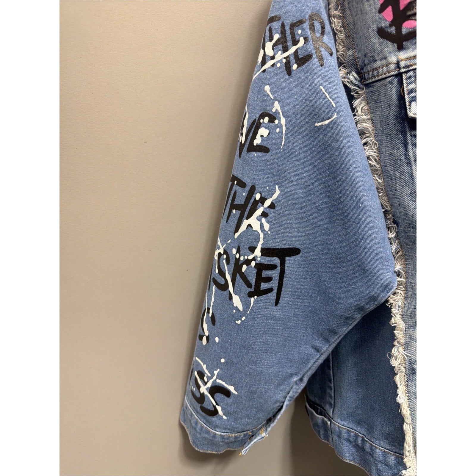 Hard Rock Cafe Bad Girl Vog Paris Catwoman Denim Jean 2 Tone Jacket L New