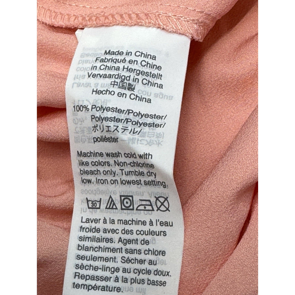 J. Crew Coral Pink Pull On Slip Skirt Midi Satin Polyester Women’s Size M NWT