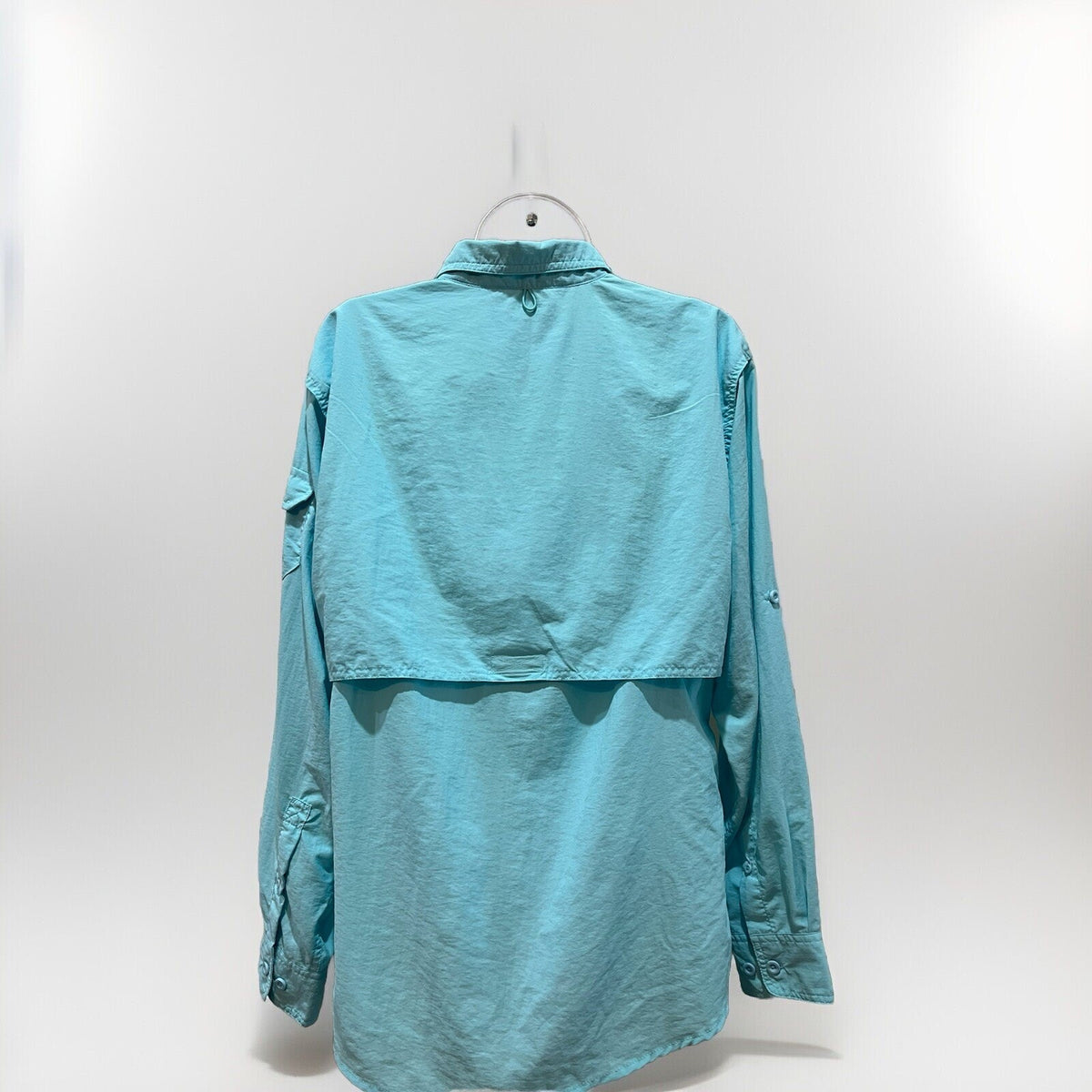 Bimini Bay vented top size L long roll tab sleeve button up 2 zip pockets