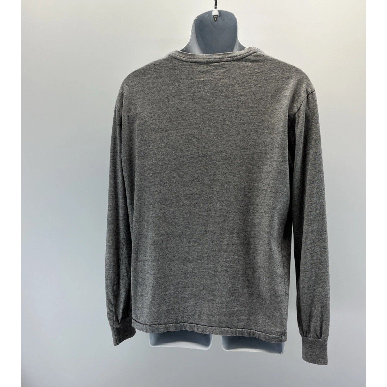 Polo Ralph Lauren Mens M Gray Long Sleeve Pocket T Shirt Black Pony Logo
