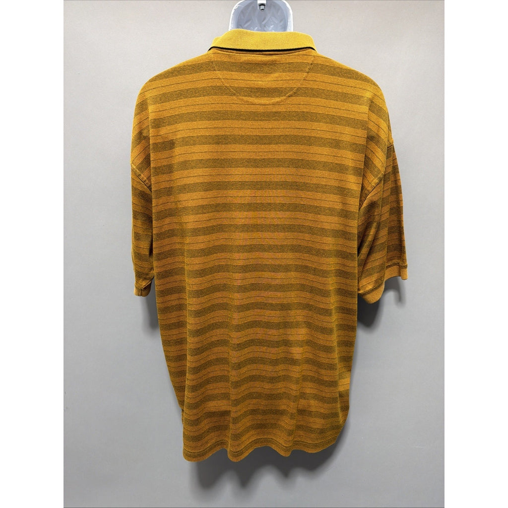 Vtg Tennessee Vols Crable Sportswear Men's Short Sleeve Striped Polo Size XL