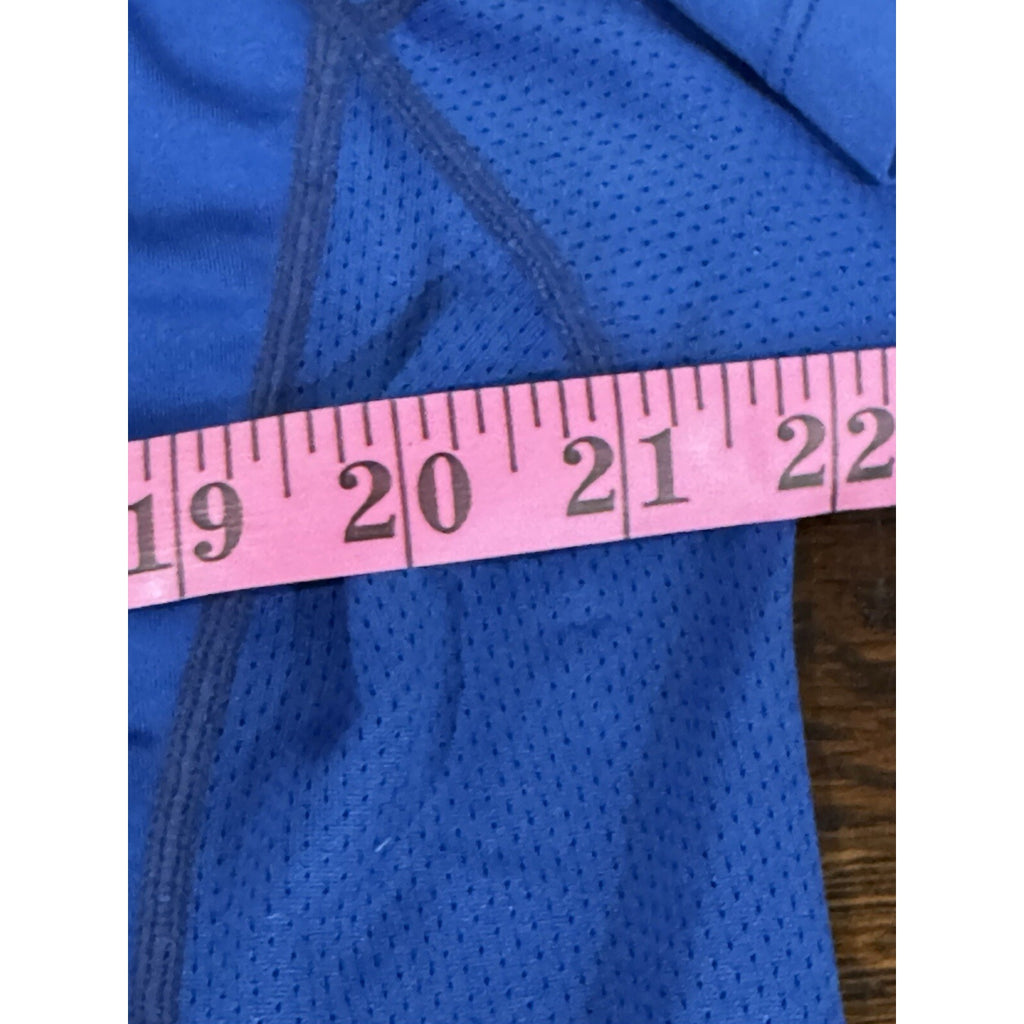 Nike Pro Combat Shirt Mens XL Fitted Blue Mock Base Layer Dri Fit Short Sleeve