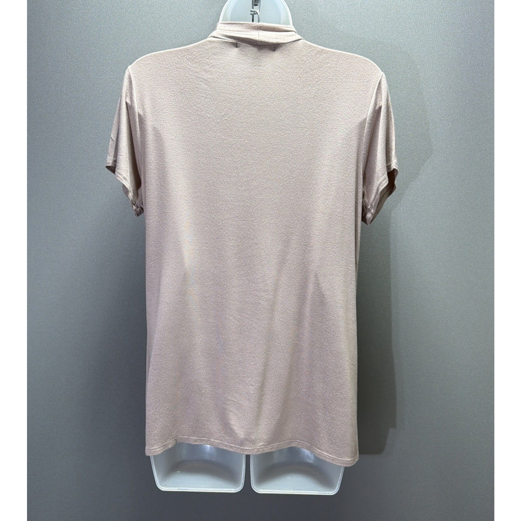 Naif Mauve Shirt Top With Built In Ruffle Cami Womens Size M Stretch