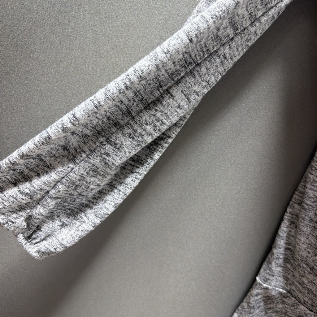 Soprano Womens Large Gray Wrap Romper Long Sleeve Ruffle Shorts NWT