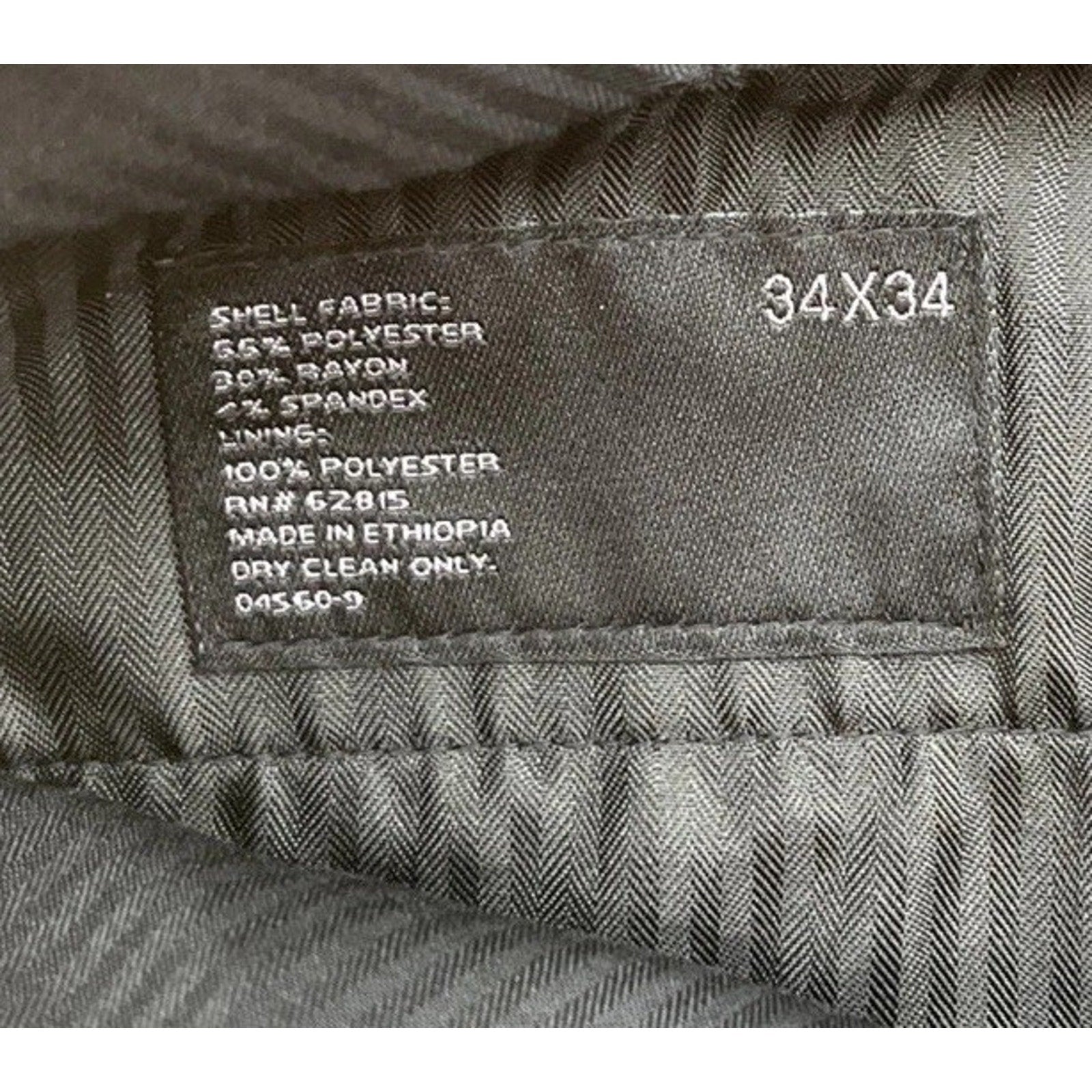 J.Ferrar - Men's Stretch Fabric Slim Fit Flat Front Suit Pants 34x34 Navy Stripe