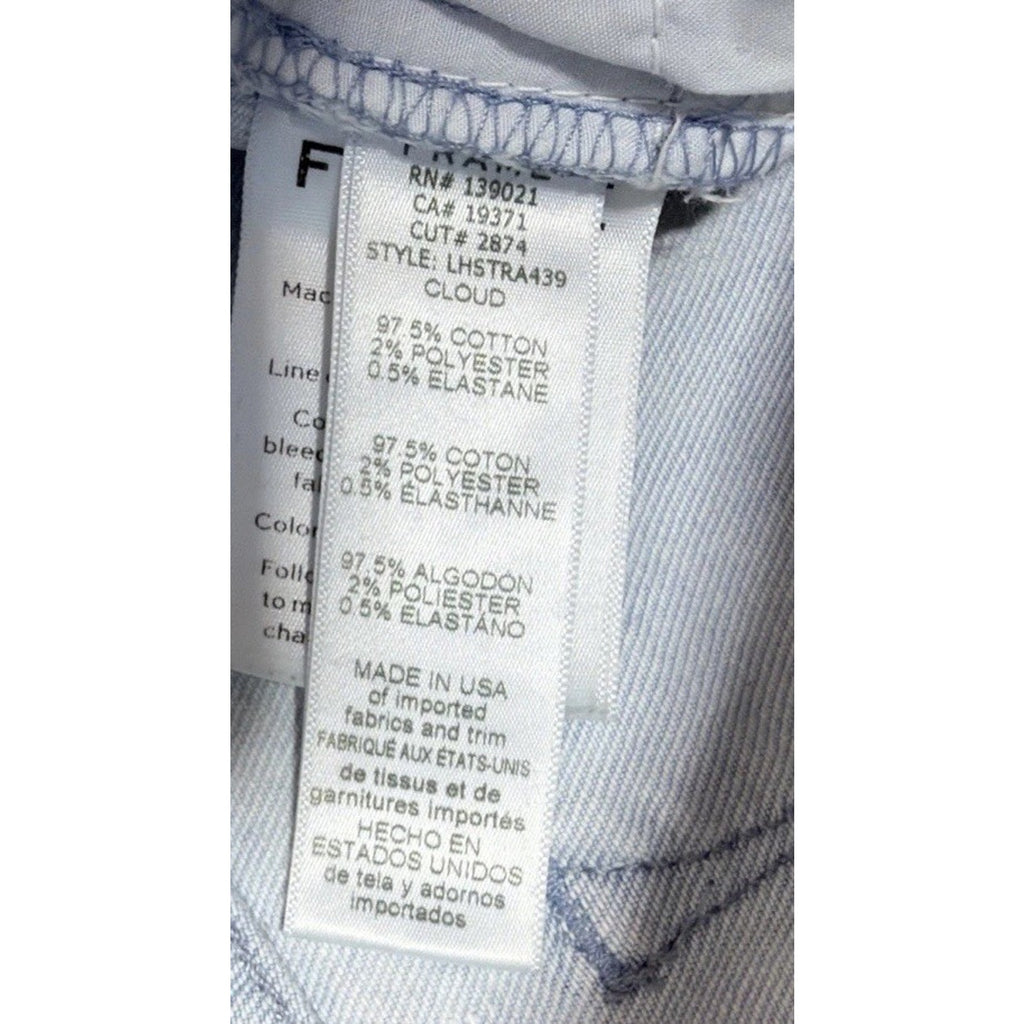 FRAME Le High Tie-Dye Straight-Leg Jeans in Cloud Size 25