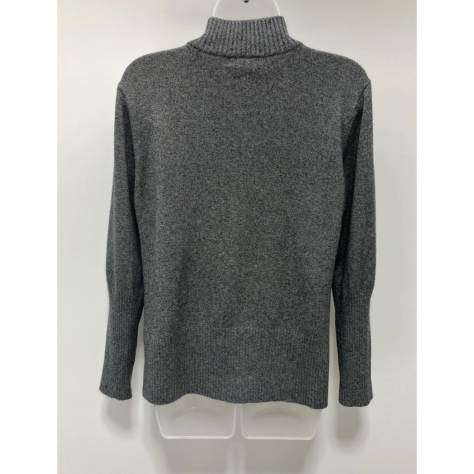 Calvin Klein Womans Gray Cardigan Sweater Sweatshirt Size Large Full Zip