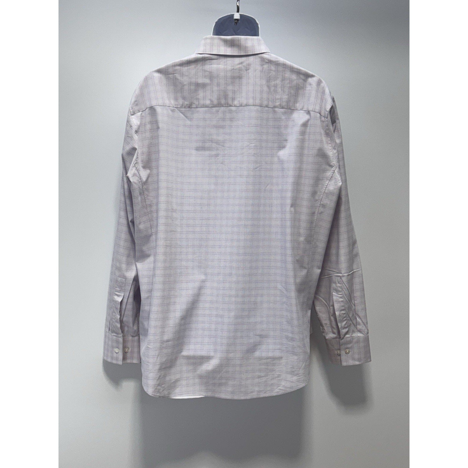 Calvin Klein Regular Fit Dress Shirt Men's 17 1/2, 34/35 Long Sleeve Purple