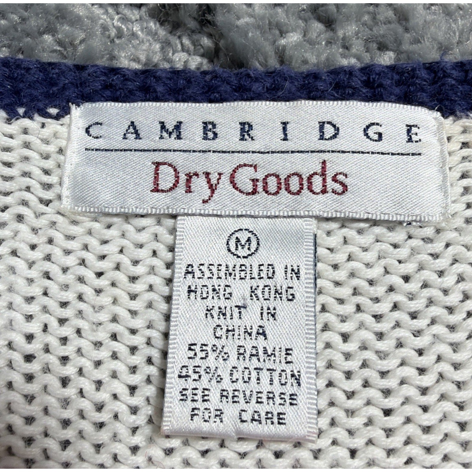 Vintage Cambridge Dry Goods Knit Cardigan Sweater Womens M Elephant Aztec Knit