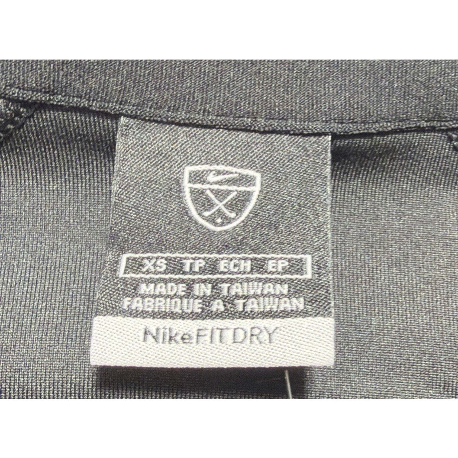 Nike Golf Dri fit Mens XS Color Block Black Gray Polo Shirt UV 193582-010 New