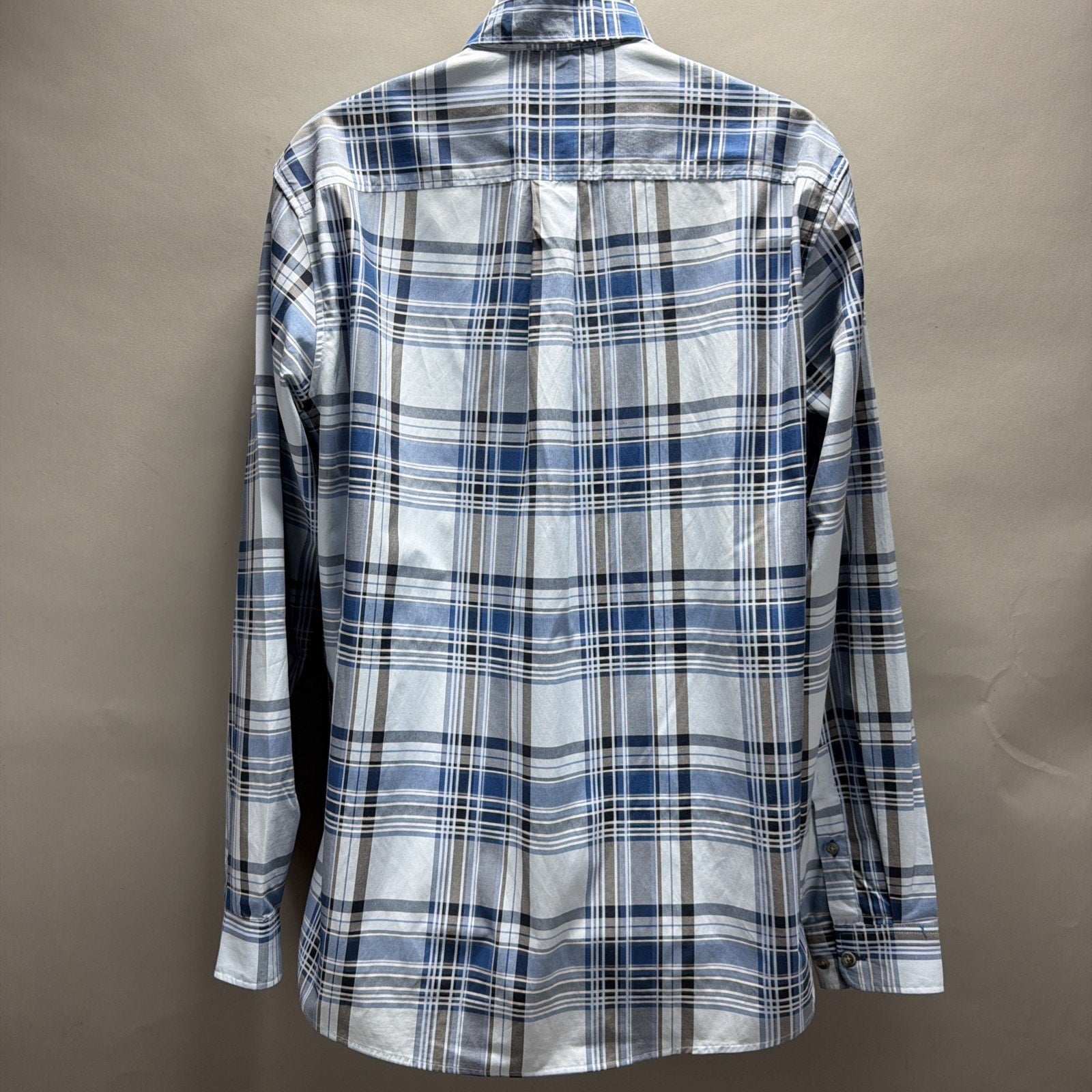 Eddie Bauer Travex Button Up Plaid Hiking Shirt Mens Large Tall Vented