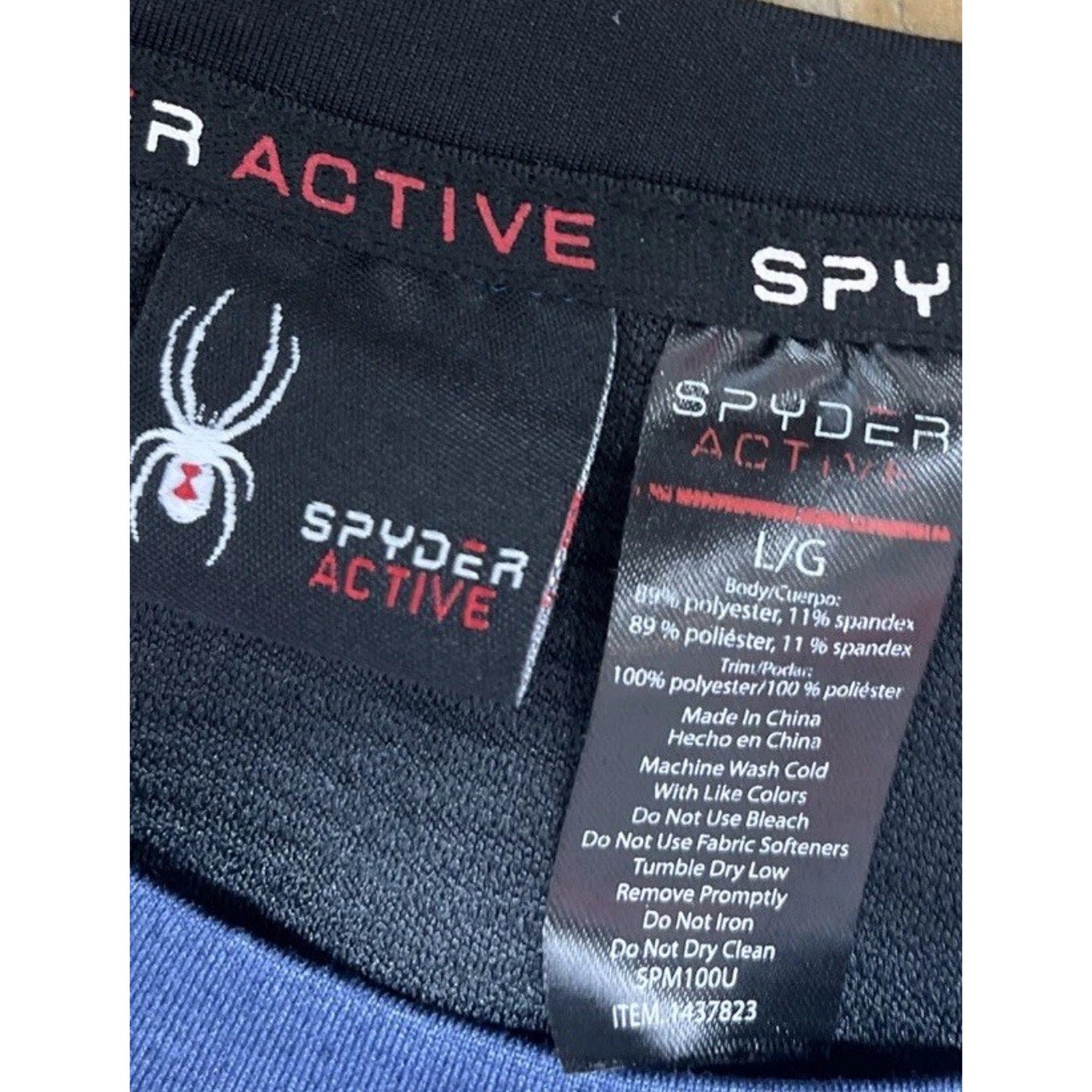 Spyder Men's Active Long Sleeve Shirt, Dust Navy Heather, S
