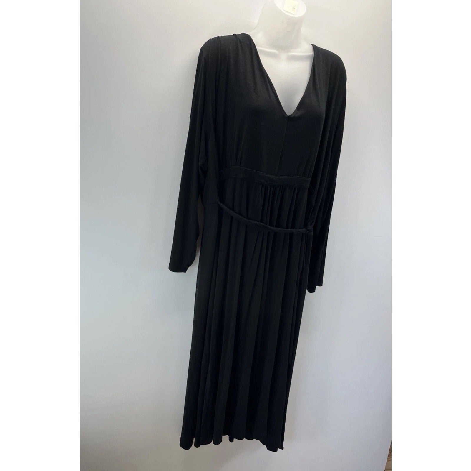 24seven Comfort Apparel Womens Surplice Long Casual Maxi Dress 3X