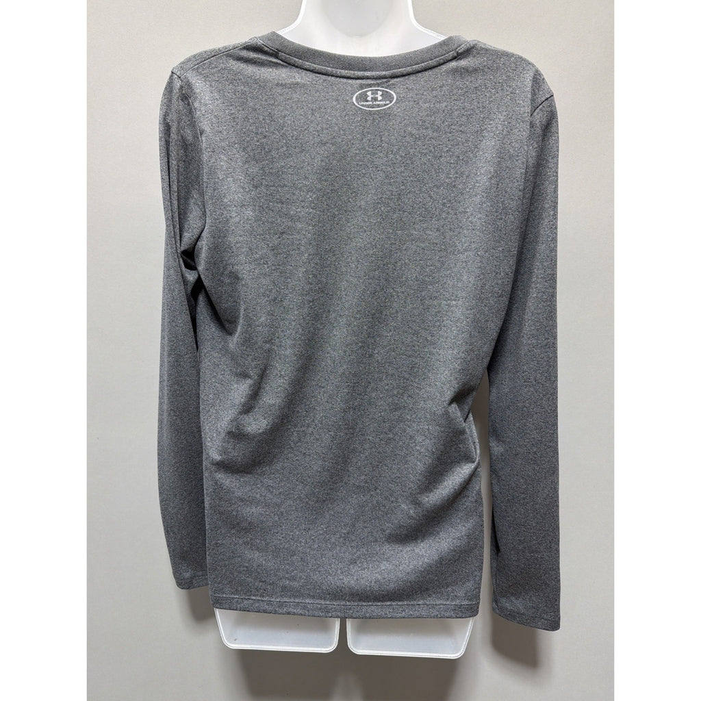 Under Armour UA Womens M Tech V-Neck L/S Tee Shirt Graphite