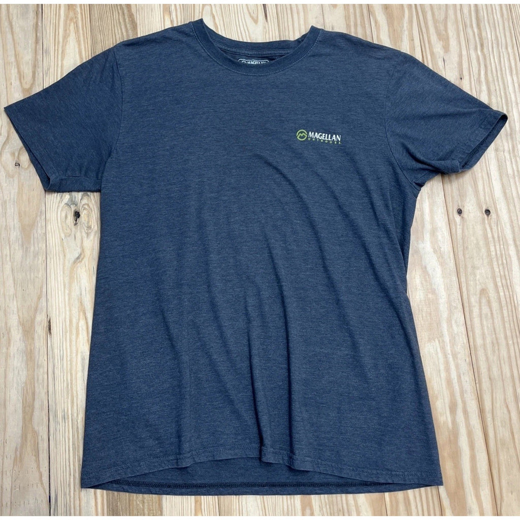 Magellan Outdoor Merry Fishmas Graphic T Shirt Gray Size Large