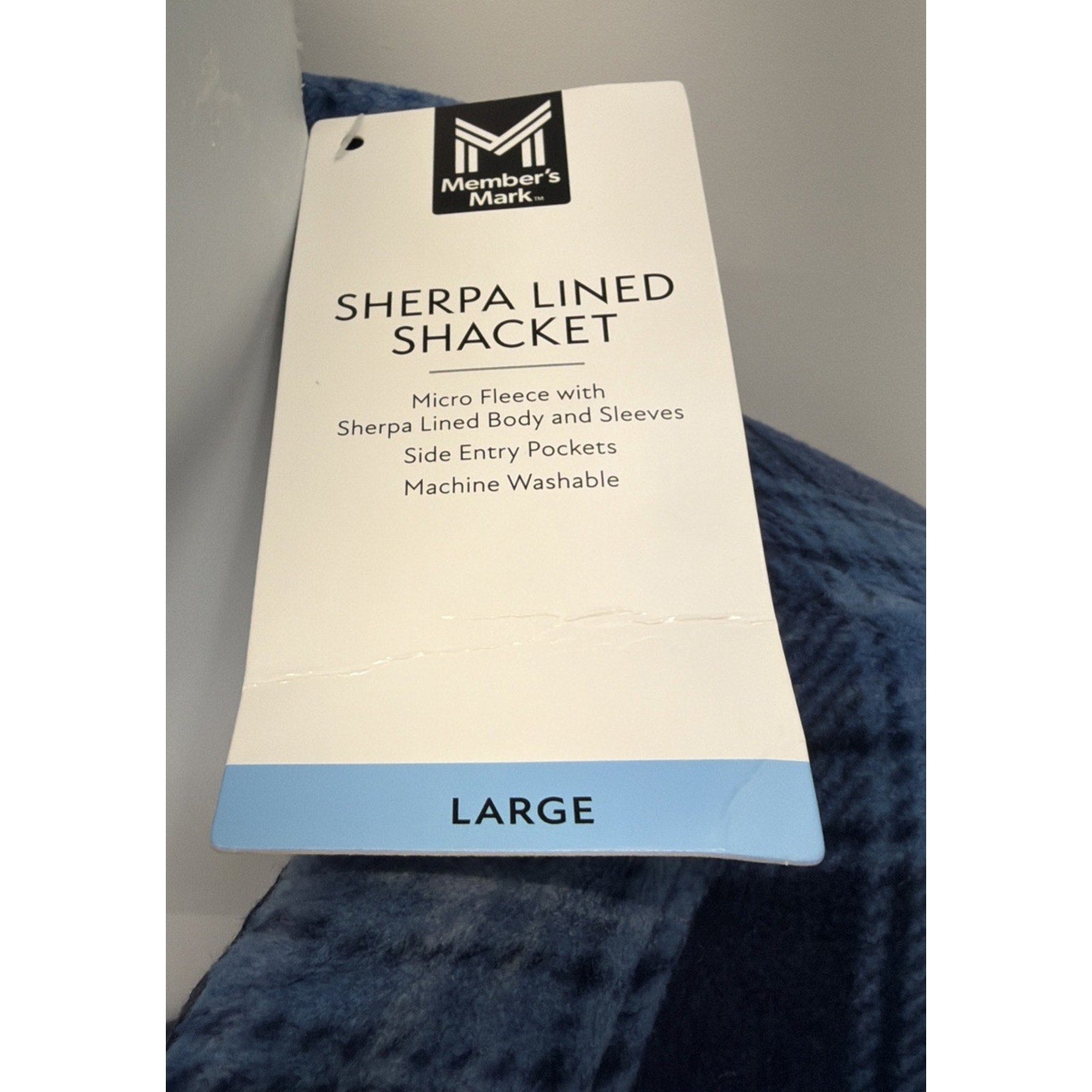 Member's Mark Men's Relaxed Fit Sherpa Lined Chest Pockets Shacket Large New