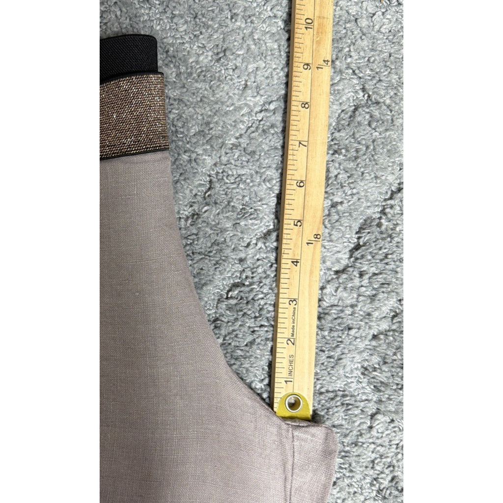 Bailey 44 Women’s Taupe Wide Leg 100% Linen Pants Sz Small Made USA Beach Casual