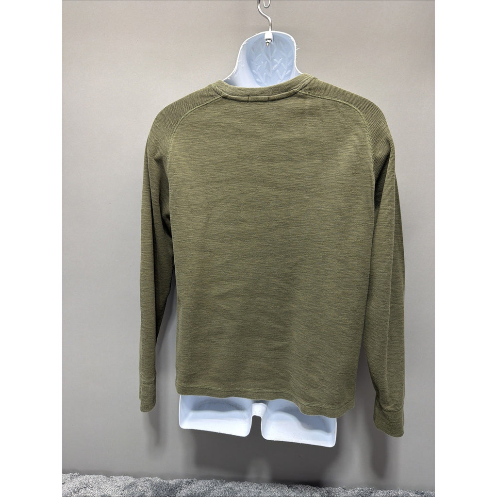 Banana Republic Slub Cotton Knit Sweater Mens M Long Sleeve Green