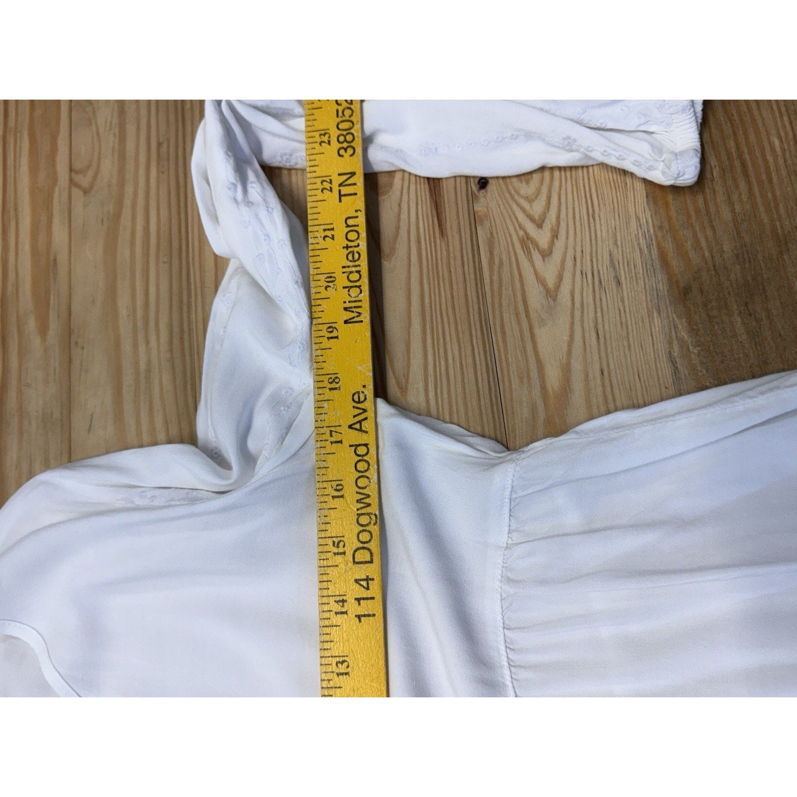 Como Vintage Blouse White Long Peasant Sleeve Women’s Size Small Bohemian Hippie