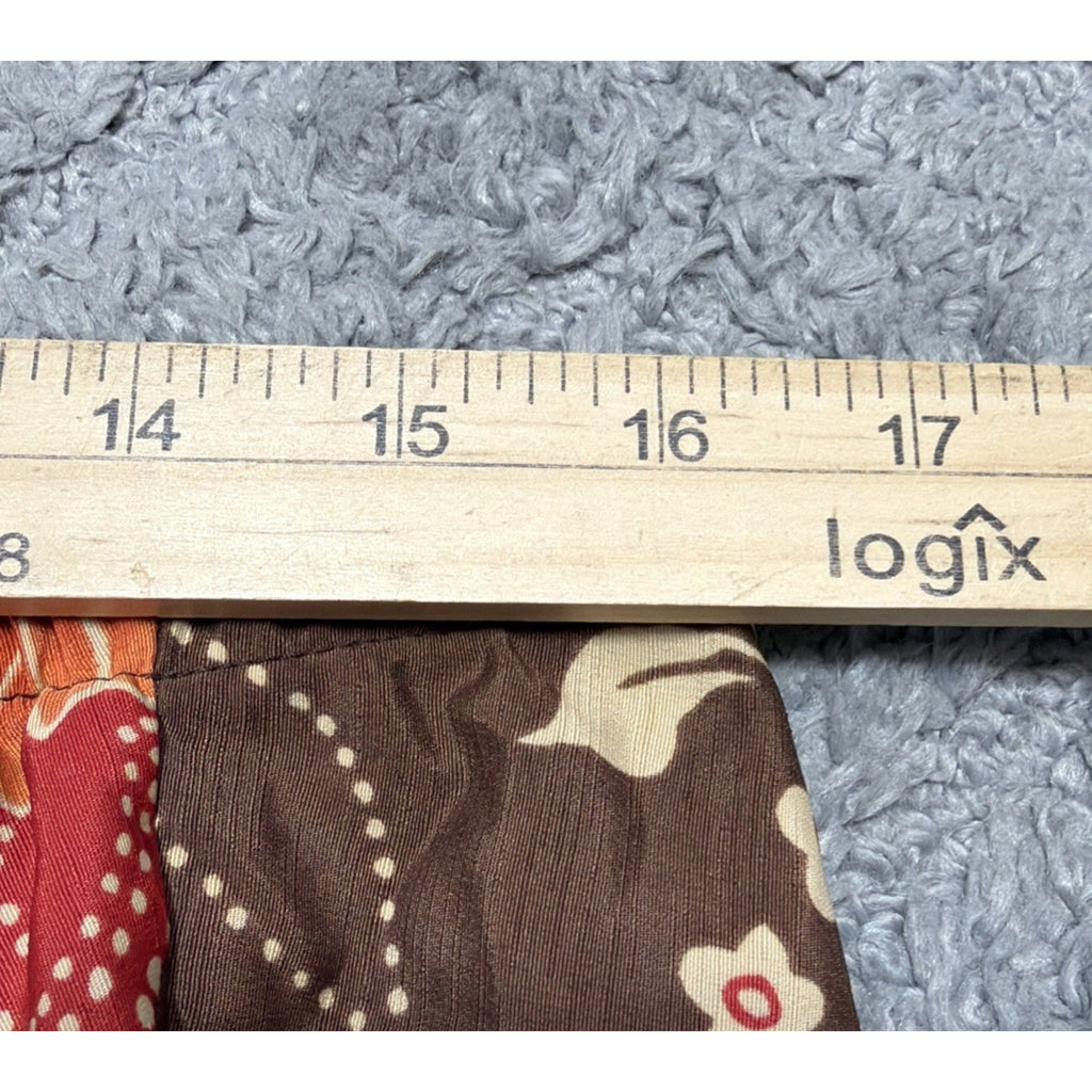 Alfred Dunner Womens Brown Floral Long Modesty Below the Knee Skirt Size 14 NWT