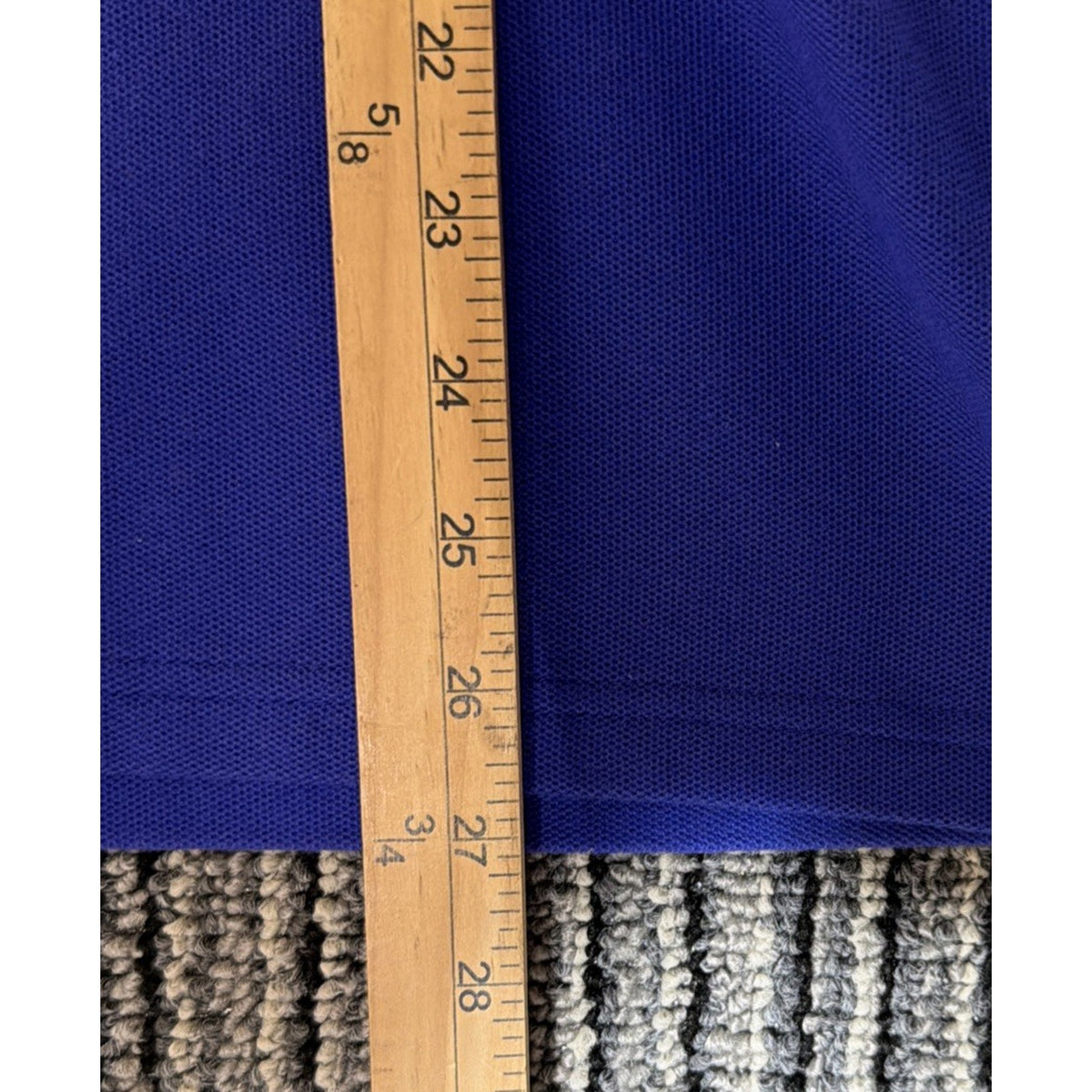 LL Bean Men's Large Regular Relaxed Fit Short Sleeve Polo Blue Excellent