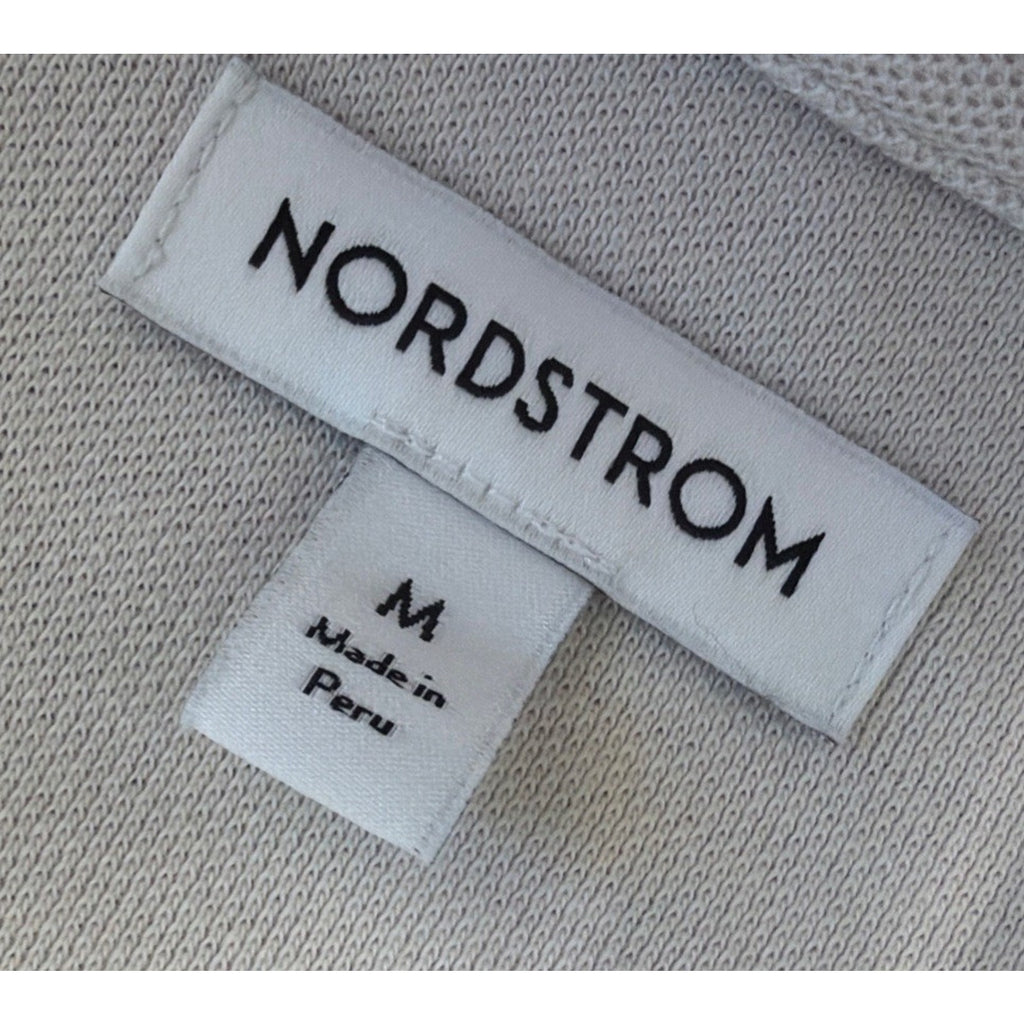 Nordstrom Mens Polo Shirt Medium Beige Tan Pima Cotton Short Sleeve Quiet Luxury