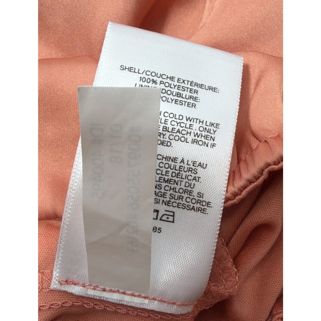 Women's Small Express Satin Peach Color Butterfly Sleeve Flowy Blouse