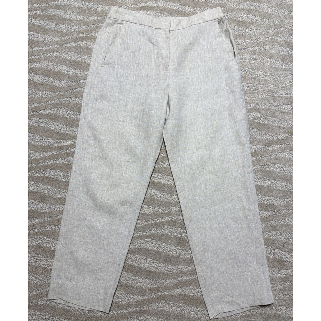 Banana Republic 100%Linen HR Pants Womens 8 Straight Leg Career ,Beach,Casual
