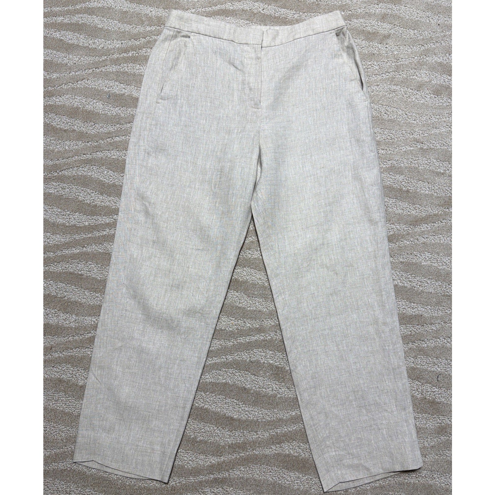 Banana Republic 100%Linen HR Pants Womens 8 Straight Leg Career ,Beach,Casual
