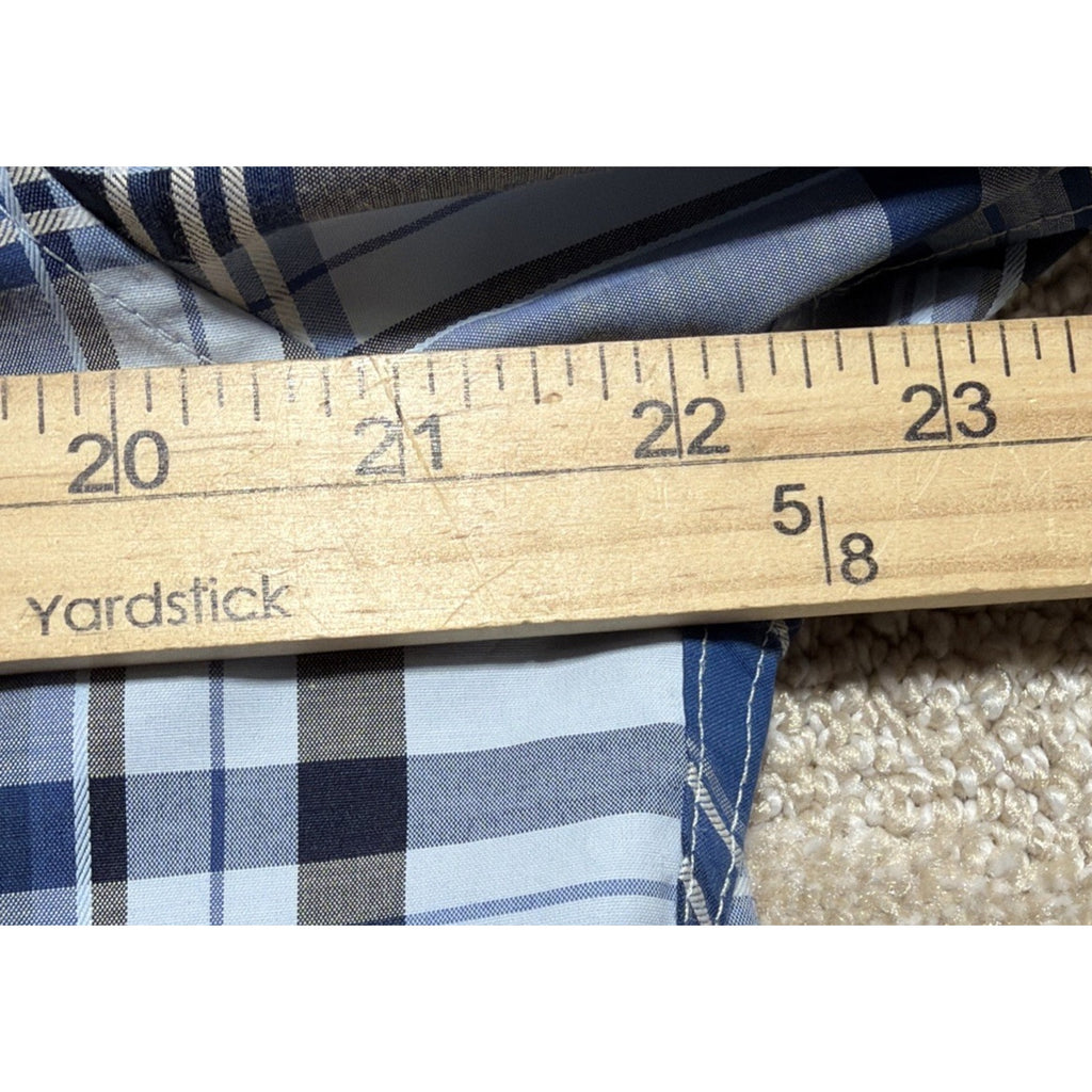 Eddie Bauer Travex Button Up Plaid Hiking Shirt Mens Large Tall Vented