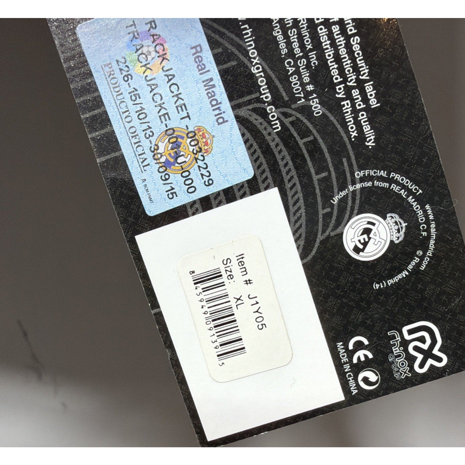 Real Madrid Official Jacket Track White Homme New 2014-2015 Adult Size XL