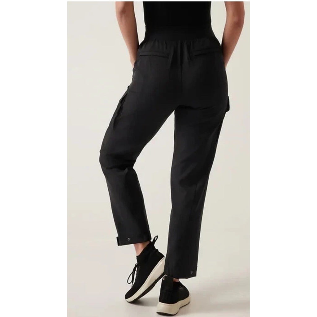 ATHLETA Endless High Rise Cargo Pant 4 Petite Black #467187