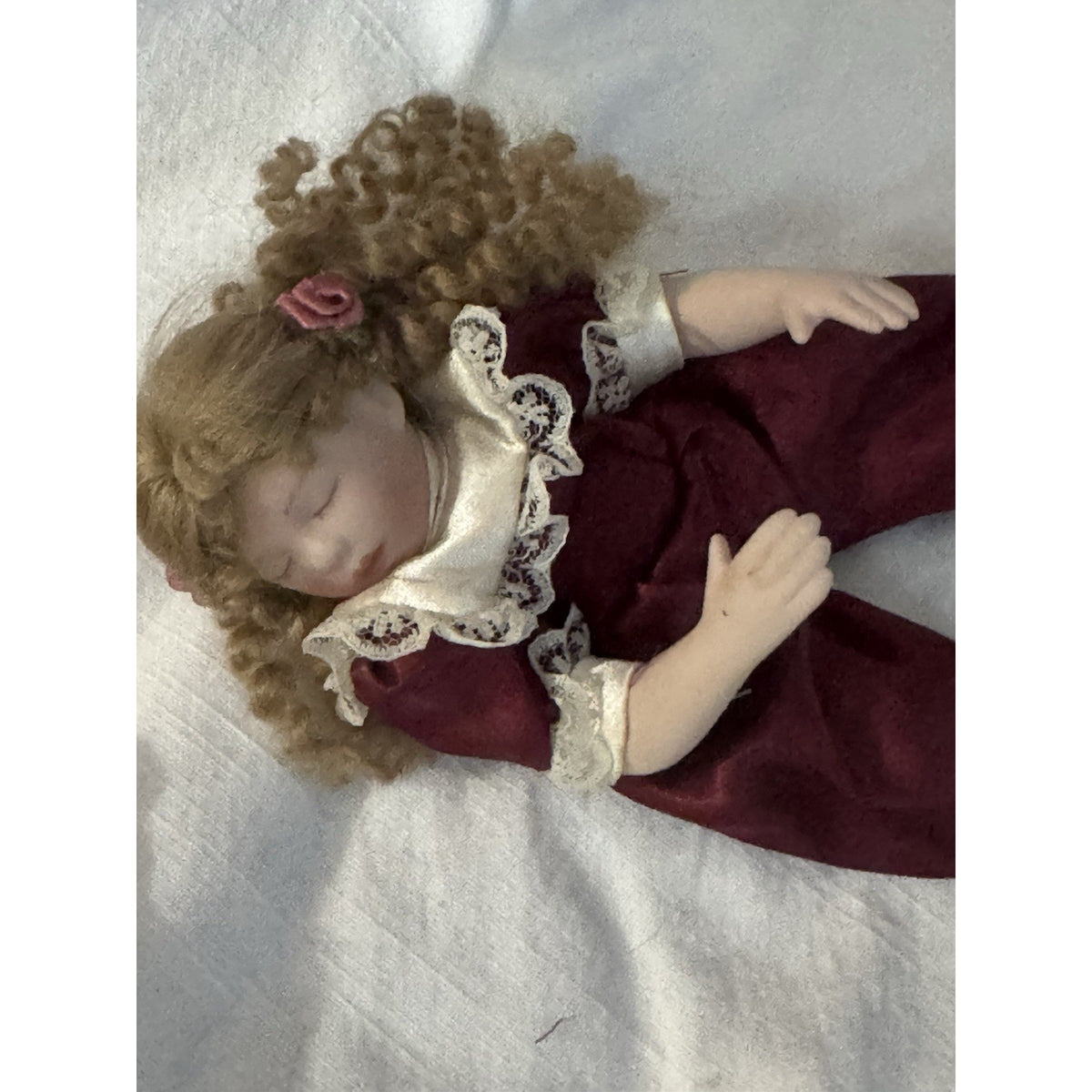 Ashton-Drake Gallery Kathy Hippensteel Porcelain Rock-a-Bye&Good Night Doll 7”