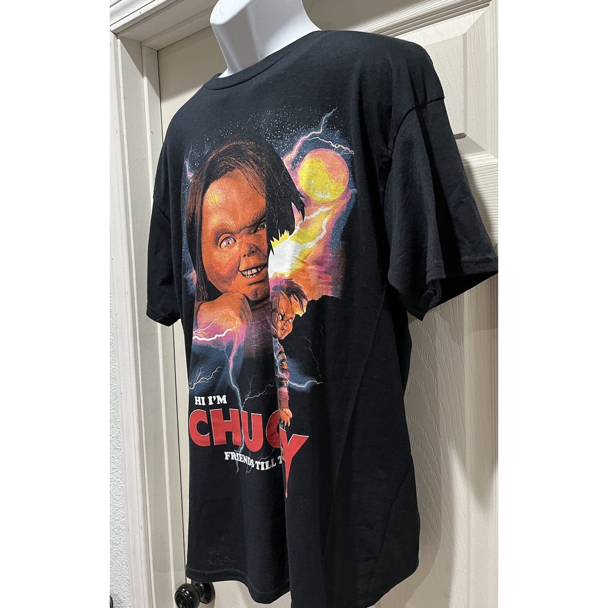 NWT Chucky Friends Till The End Graphic T Shirt Black Size XL Child's Play