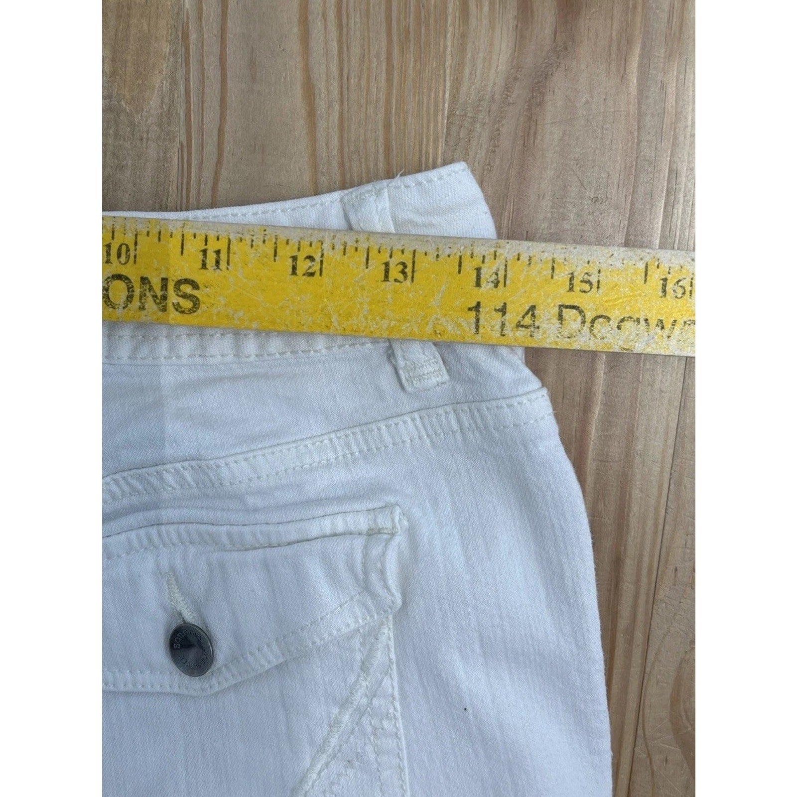 Sonoma Life & Style Women's Straight Leg Denim Capri Jeans white Size 4