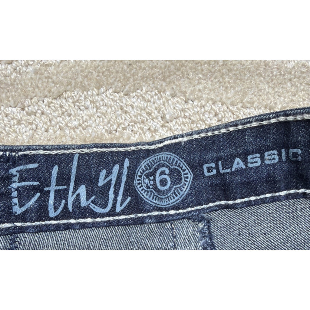 Ethyl Classic Bootcut Jeans Womens 6 Blue Western Embroidered NWT 29x33.5
