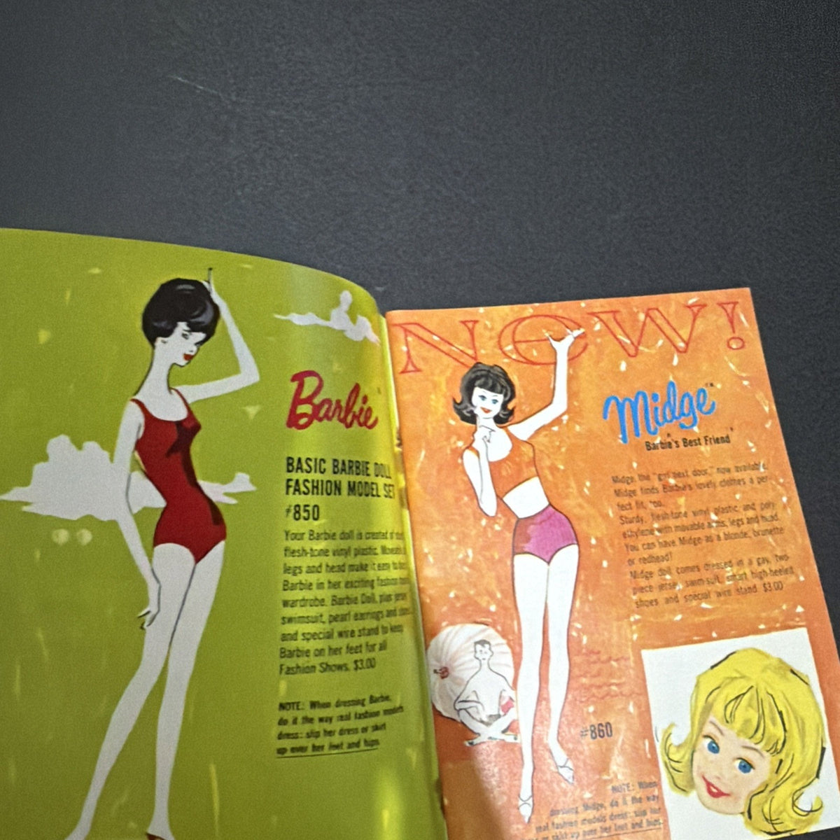 Vintage 1962 Mattel Barbie And Ken Teenage Fashion Mini Booklets Lot of 2