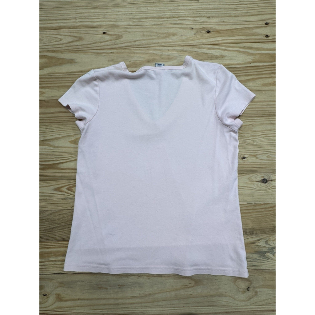 Old Navy Perfect Fit Women's Pink Blouse Top T-Shirt Short Sleeve Size L