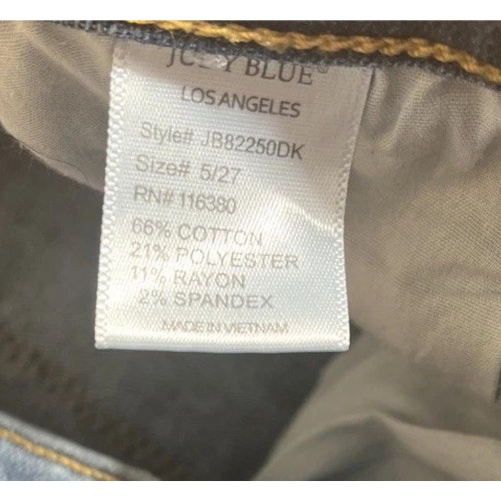 Judy Blue Jeans Womens Sz 5/27 Blue Skinny Fit Capri Mid Rise Distressed