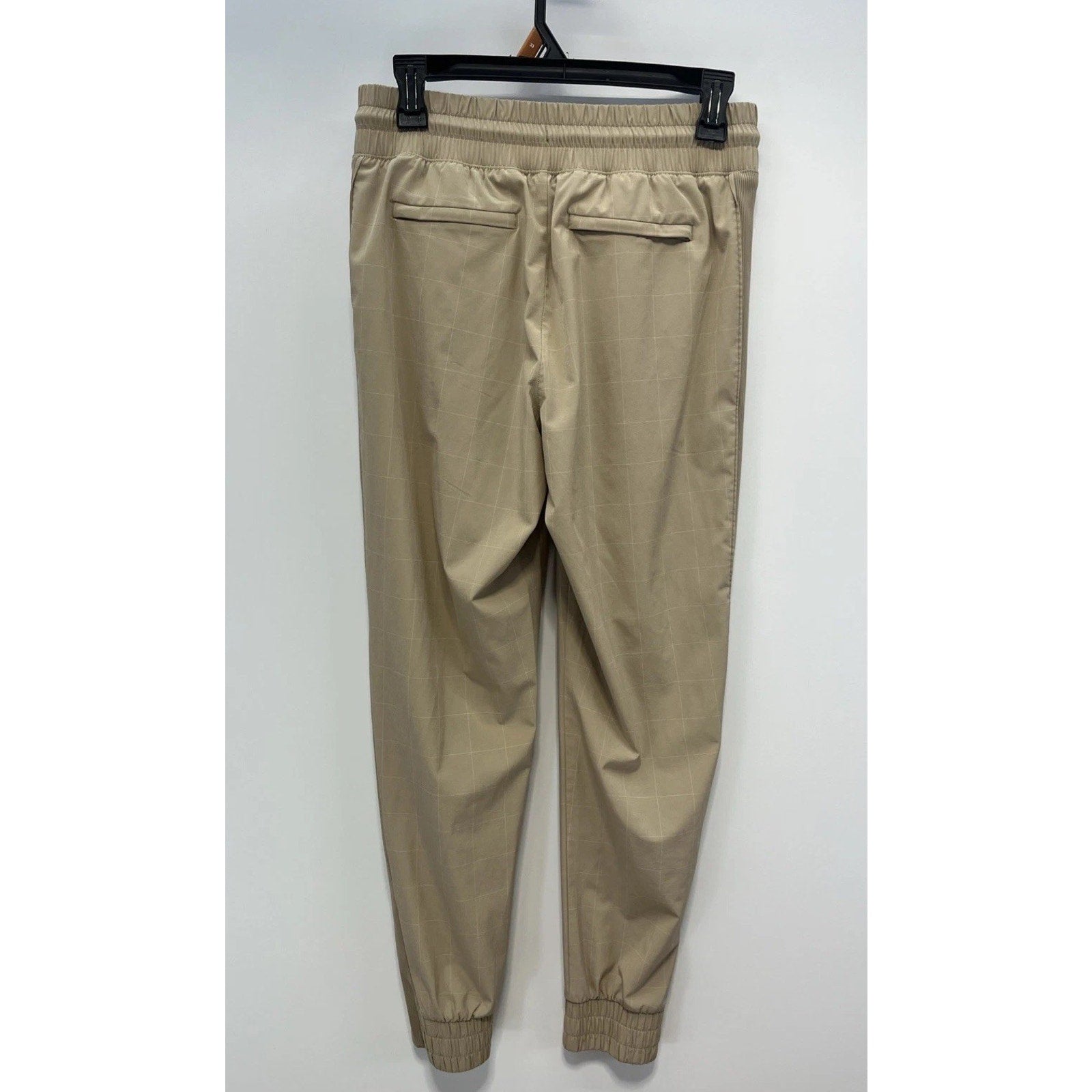 Women's Athleta Brooklyn Textured Jogger Tan Plaid Size 2