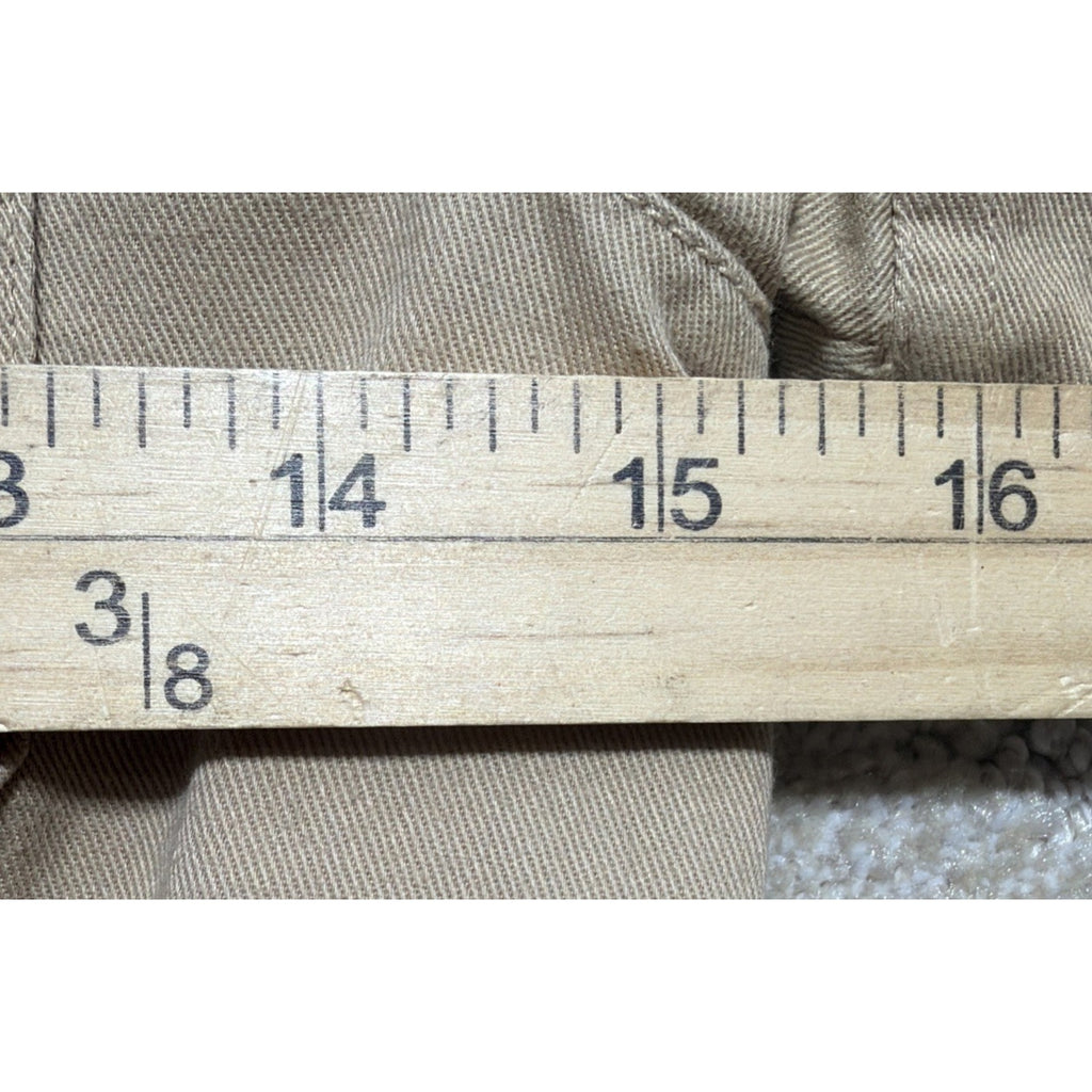 Polo Ralph Lauren Girls 12 Beige Solid Twill Collared Shirt Dress Button Front