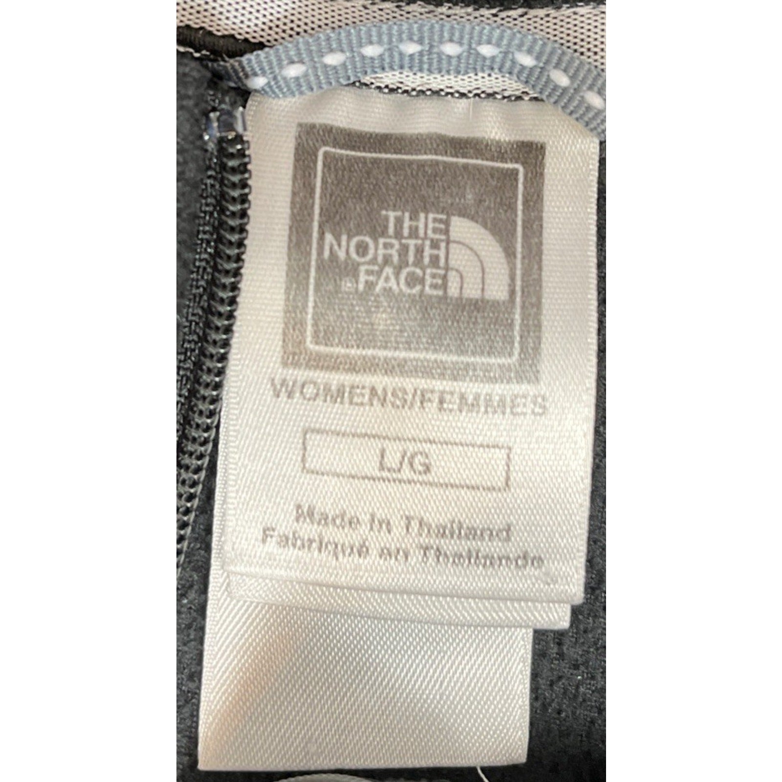 THE NORTH FACE 1/4 Zip Mock Neck Long Sleeves Black Fleece Jacket Women's Size L