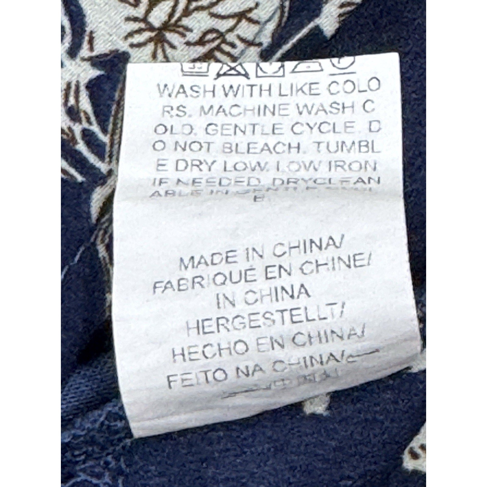 Emery Rose Blue Short Sleeve Blouse Shirt Women’s Size Medium Layered Floral