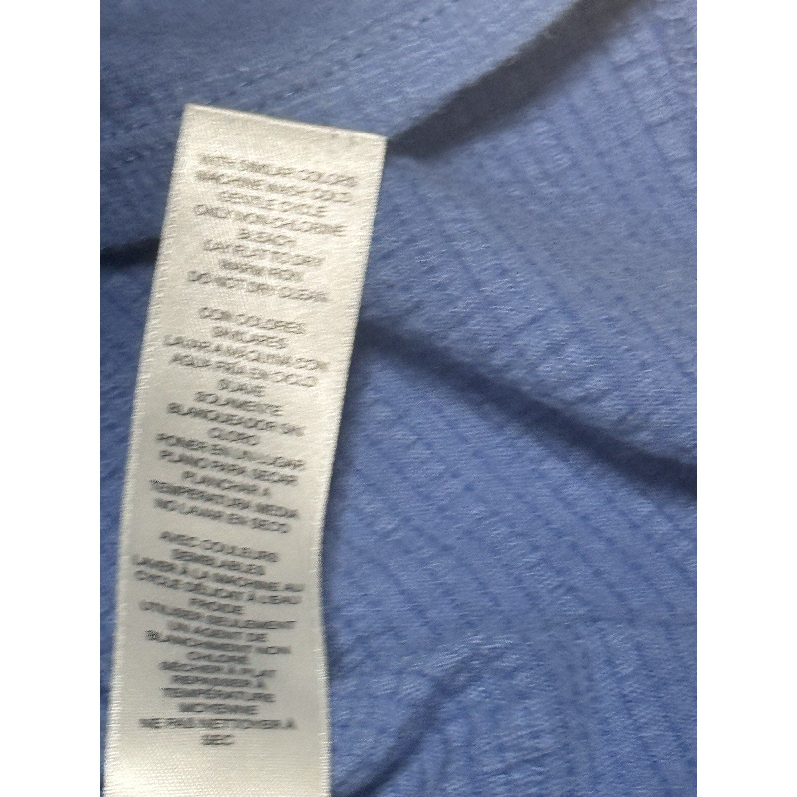 Chico's Blue Short Sleeve Pullover Knit Front Tied Women’s 2 (no tag) Measures L