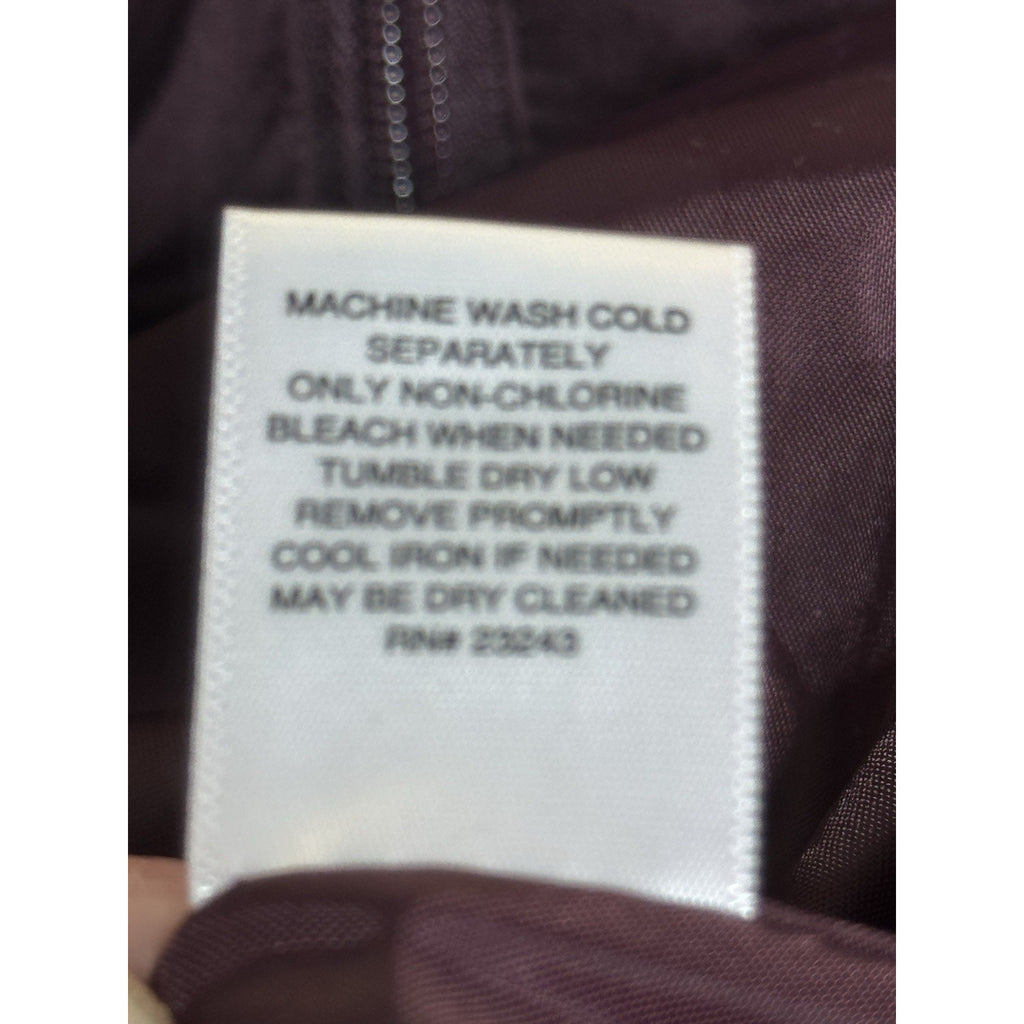 NY & Co New York & Company Quilted Puffer Vest Womens Small Burgundy Zip Pockets