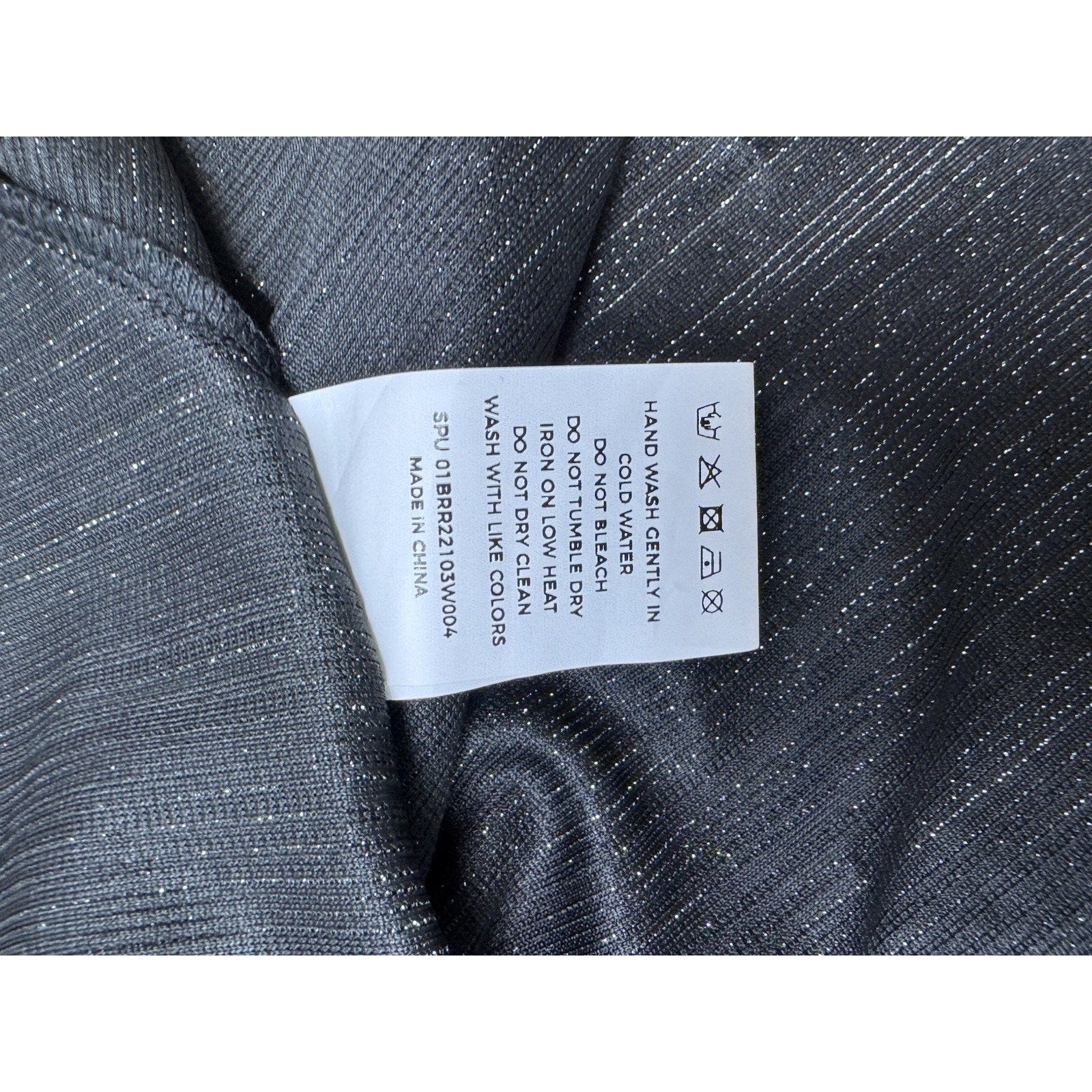 Bloomchic Shimmer Silver Black Elastic Waist Top Valour Belt Women’s Size 12