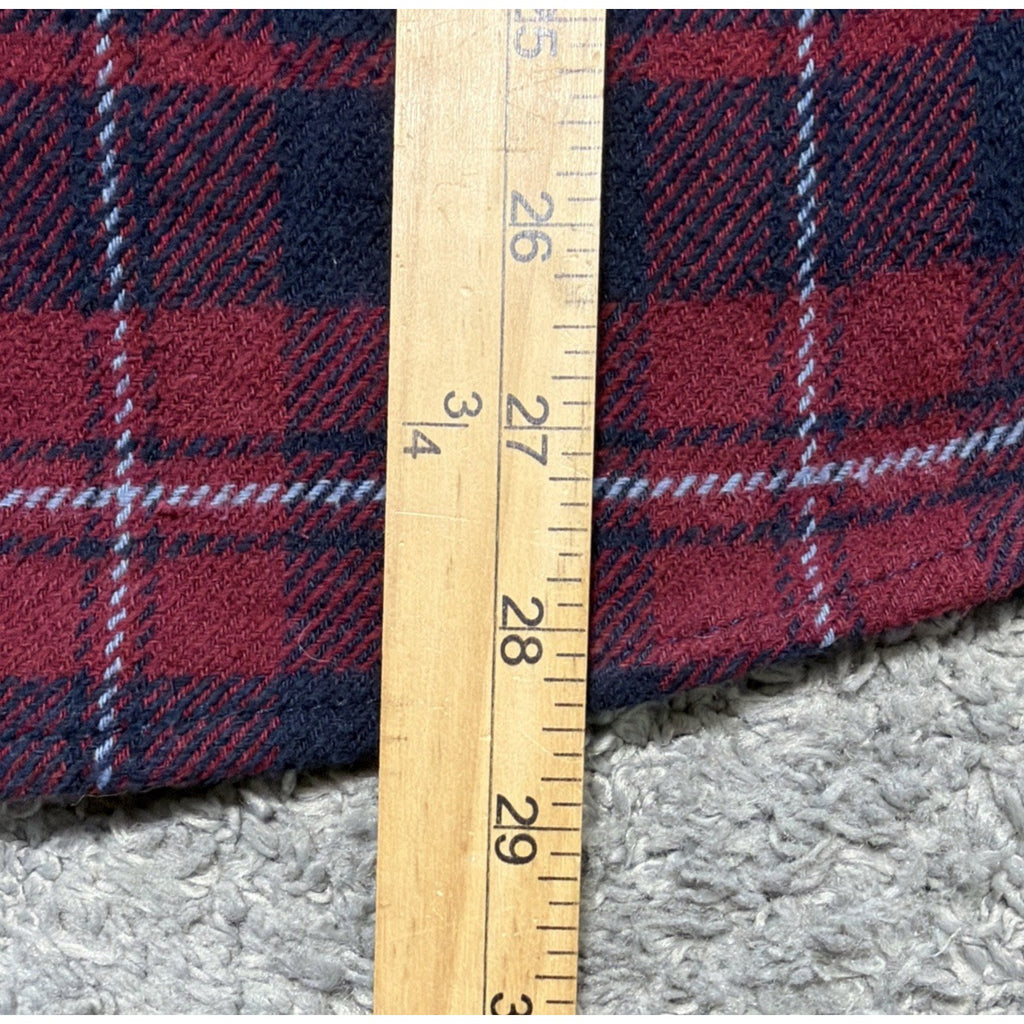 Orvis Big Bear Flannel Shirt Plaid Heavyweight Shacket Pockets Mens Size M