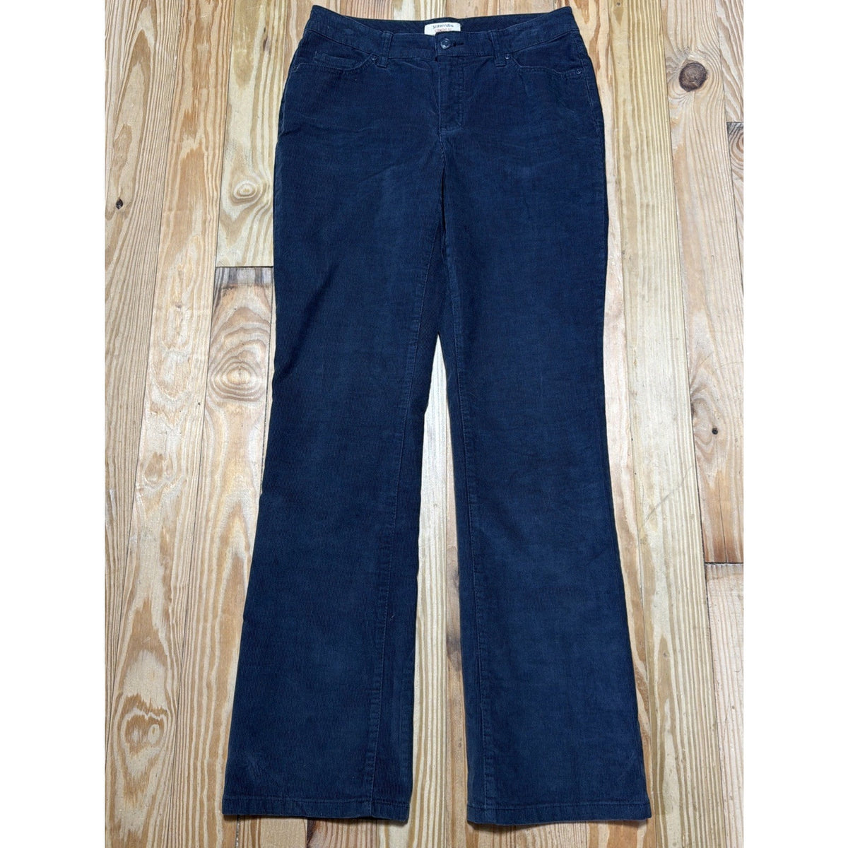 St Johns Bay Teal Secretly Slender Boot Cut Corduroy Pants Women's 6 Stretch