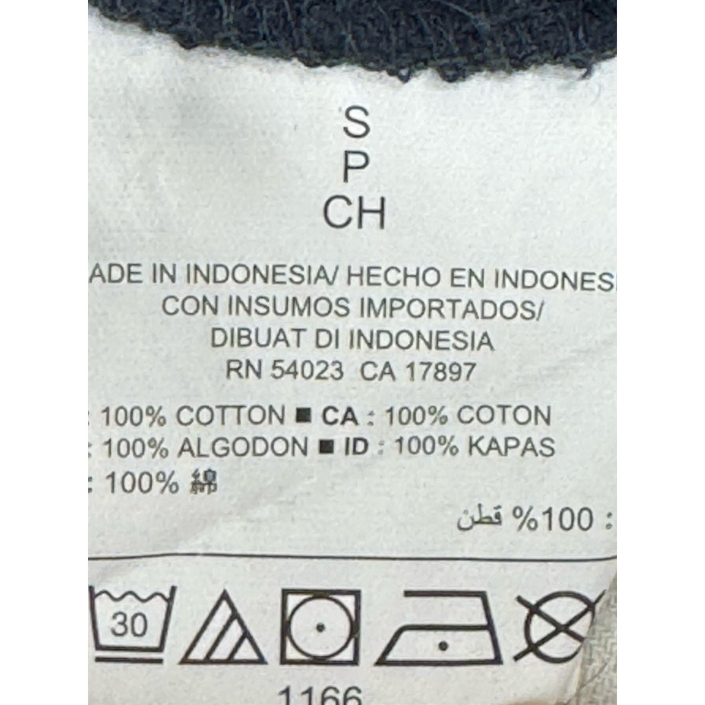 Old Navy Boyfriend Popover Shirt Black White Plaid Flannel Long Sleeve Women’s S